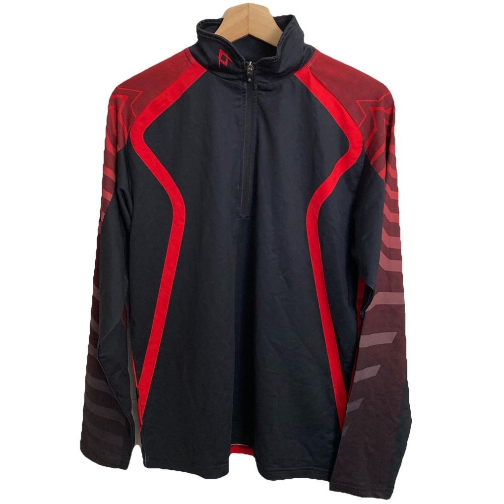 Volkl 1/2 Zip Performance Pullover Shirt Jacket Mens Small Ski Golf Stretch Poly